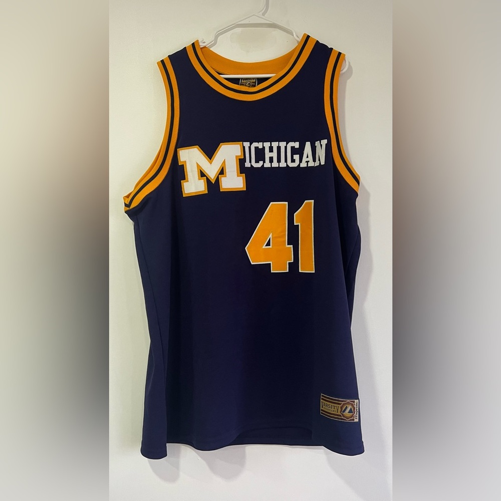 VTG Made In USA 🇺🇸 MAJESTIC Glen Rice 41 Michigan Wolverines Jersey Size XL
